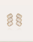 GAS BIJOUX - Boucles d'oreilles CLIPS LEONORE 3 dorées métal doré à l'or fin