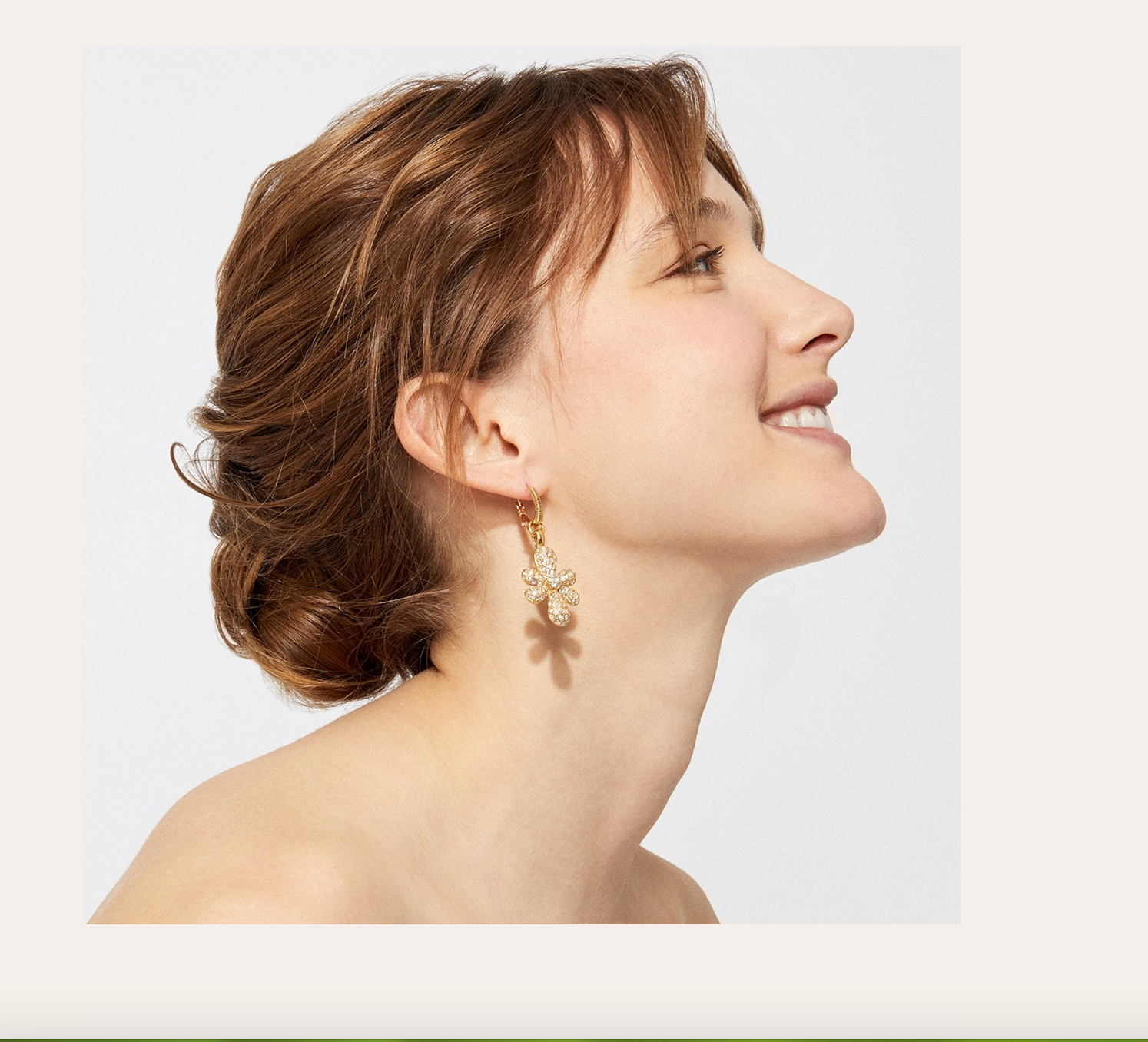 GAS BIJOUX - Boucles d'oreilles TAO AGAPA strass blancs dorées à l'or fin