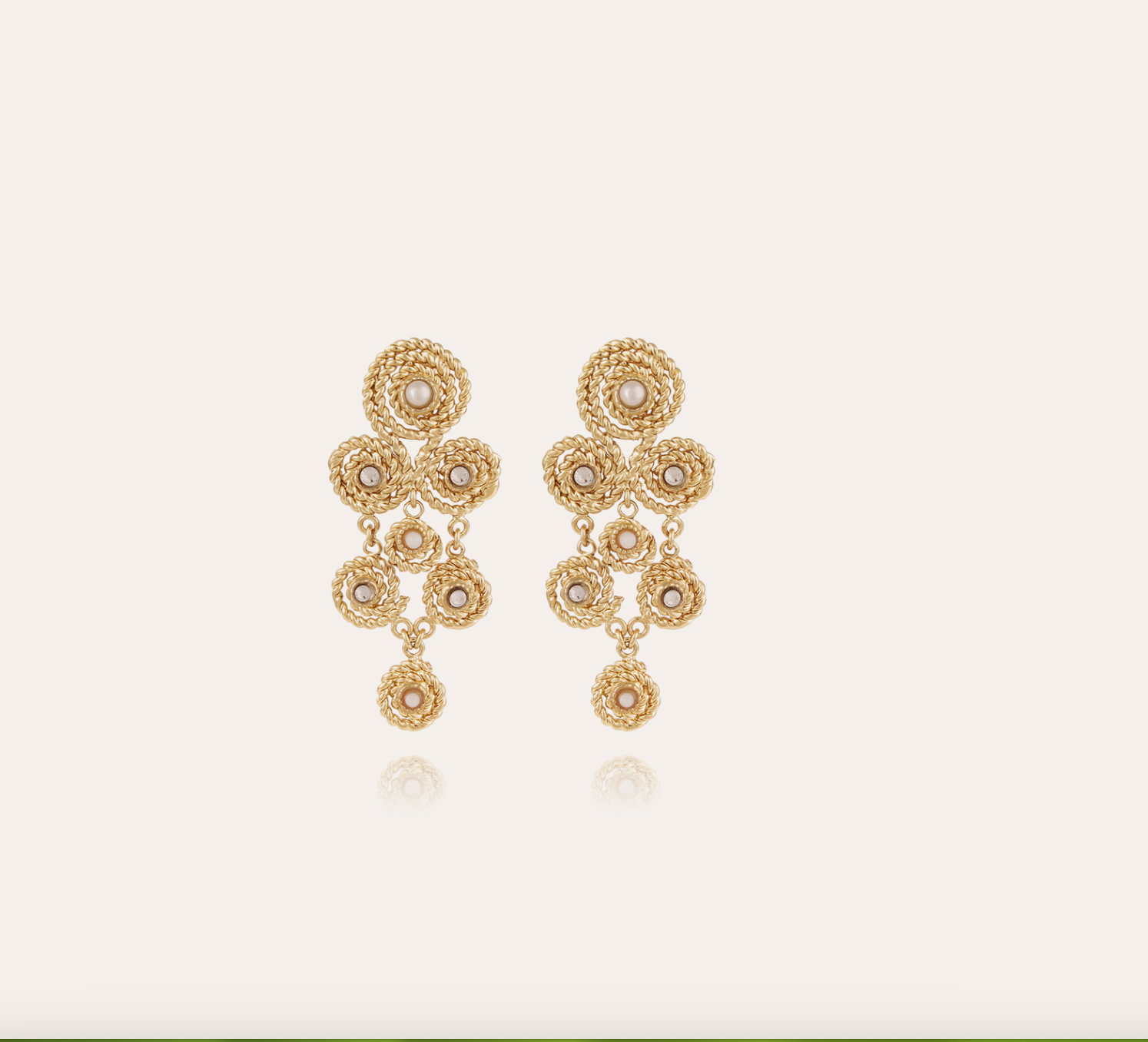 GAS BIJOUX - Boucles d'oreilles MISTRAL petit modèle dorées à l'or fin
