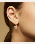 GAS BIJOUX - Boucles d'oreilles DONGUETTE nacre blanche dorées à l'or fin