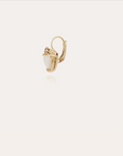 GAS BIJOUX - Boucles d'oreilles DONGUETTE nacre blanche dorées à l'or fin