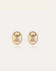 GAS BIJOUX - Boucles d'oreilles puces COPHEA STRASS dorées à l'or fin