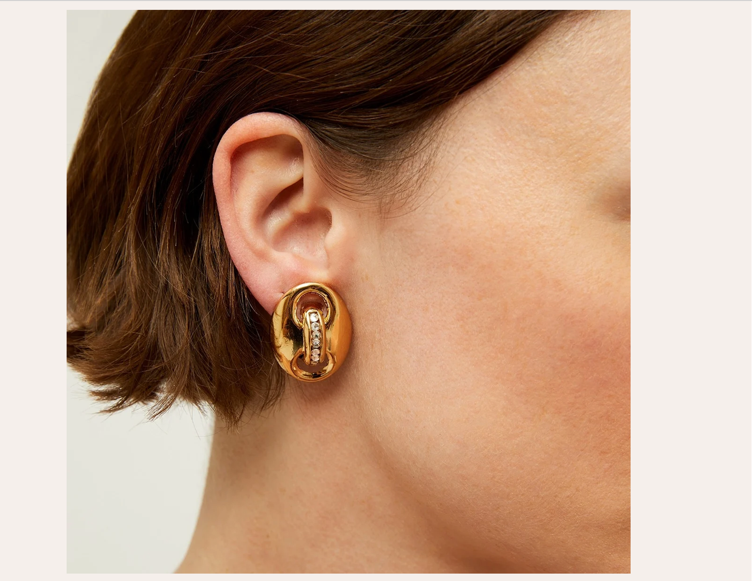GAS BIJOUX - Boucles d'oreilles puces COPHEA STRASS dorées à l'or fin