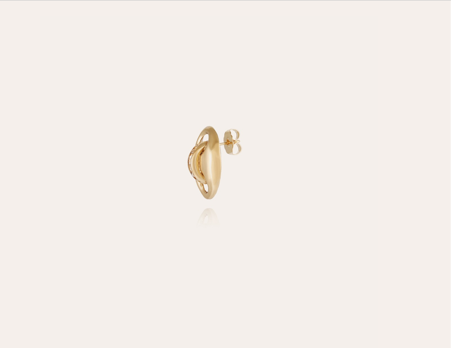 GAS BIJOUX - Boucles d'oreilles puces COPHEA STRASS dorées à l'or fin