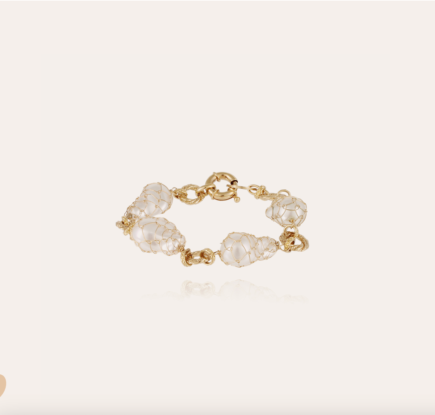 GAS BIJOUX - Bracelet RAINBOW BIWA doré à l'or fin