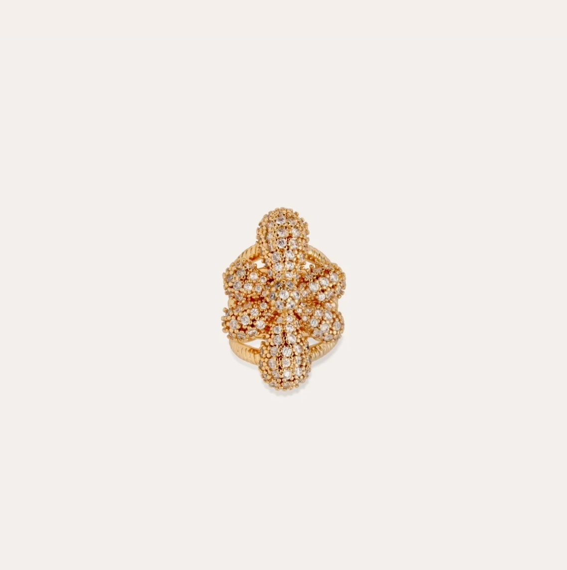 GAS BIJOUX - Bague AGAPA dorée - zircone métal doré à l'or fin
