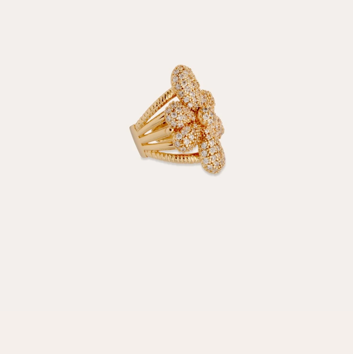 GAS BIJOUX - Bague AGAPA dorée - zircone métal doré à l'or fin