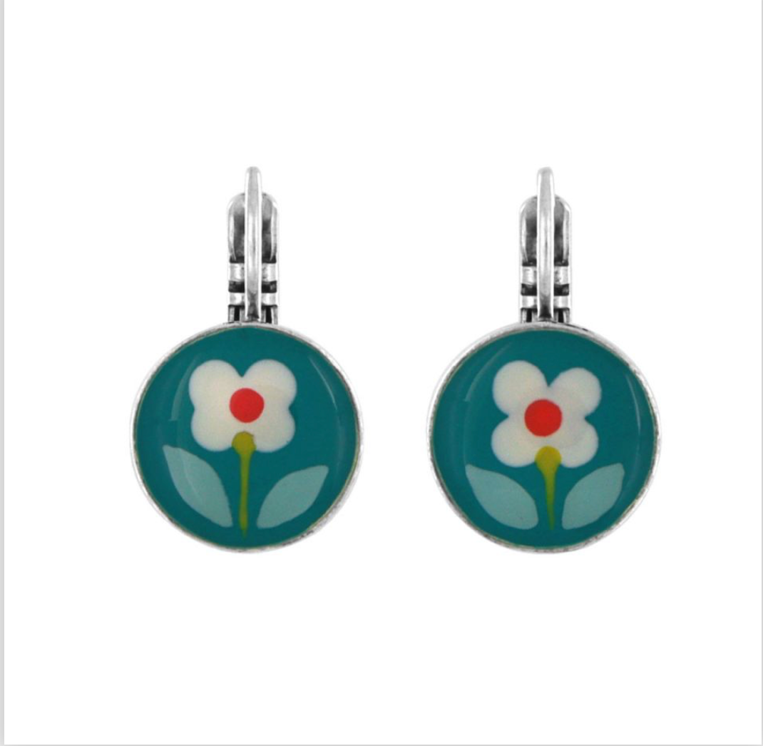 TARATATA - Thème TWEED - Boucles d'oreilles dormeuses