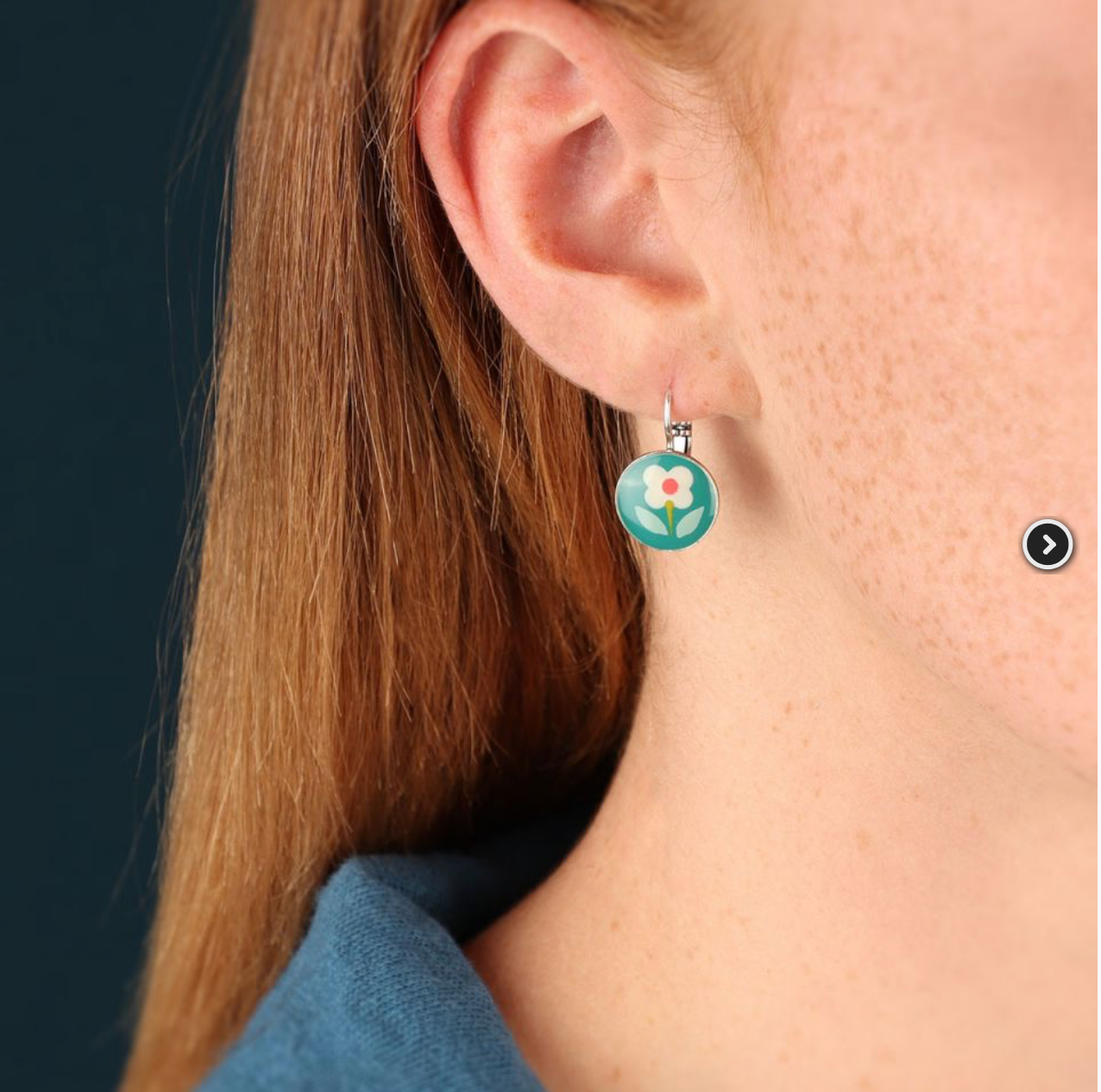TARATATA - Thème TWEED - Boucles d'oreilles dormeuses