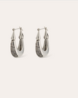 GAS BIJOUX - Boucles d'oreilles ECUME argentées - ZIRCONE métal argenté