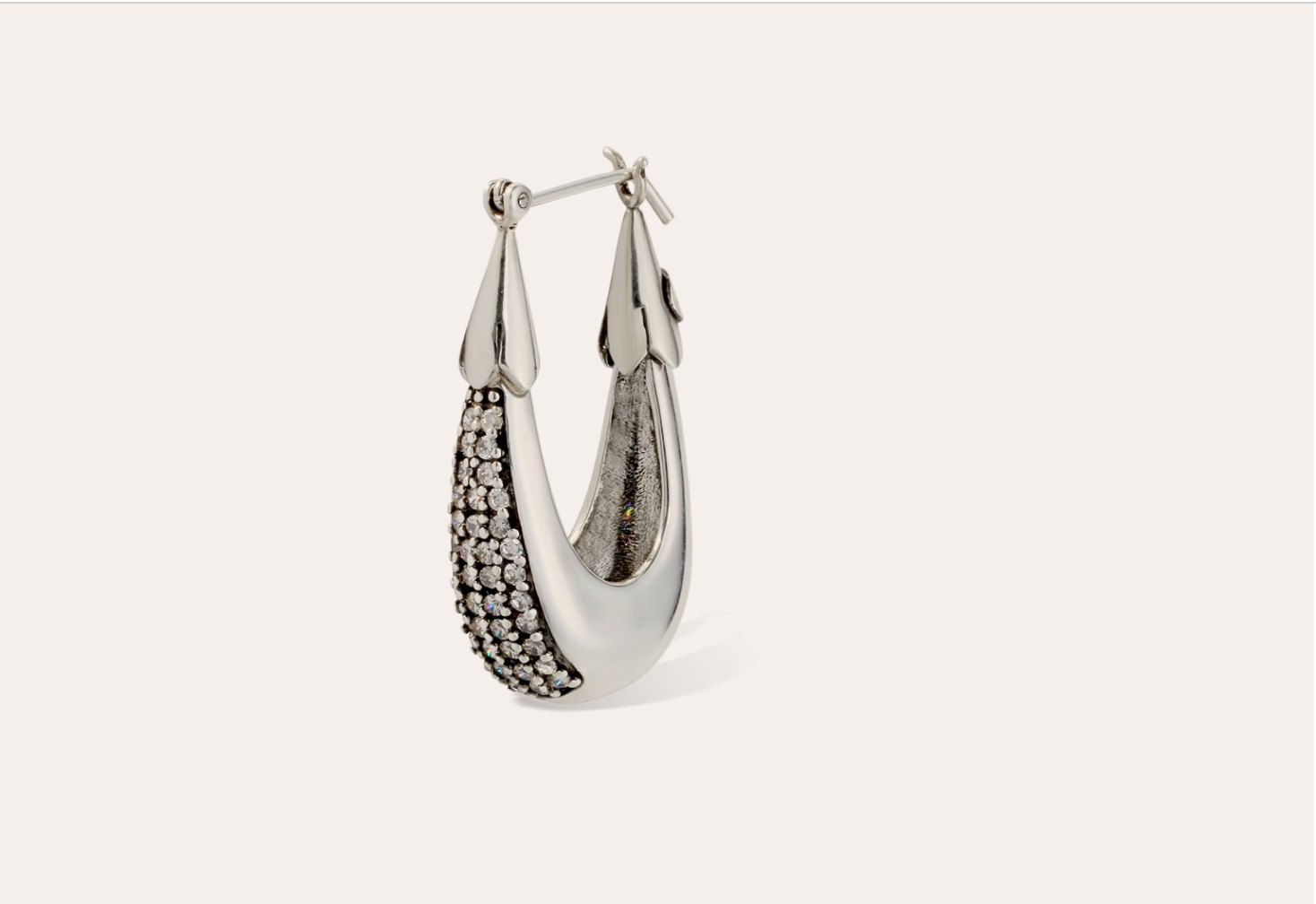 GAS BIJOUX - Boucles d'oreilles ECUME argentées - ZIRCONE métal argenté