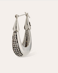 GAS BIJOUX - Boucles d'oreilles ECUME argentées - ZIRCONE métal argenté