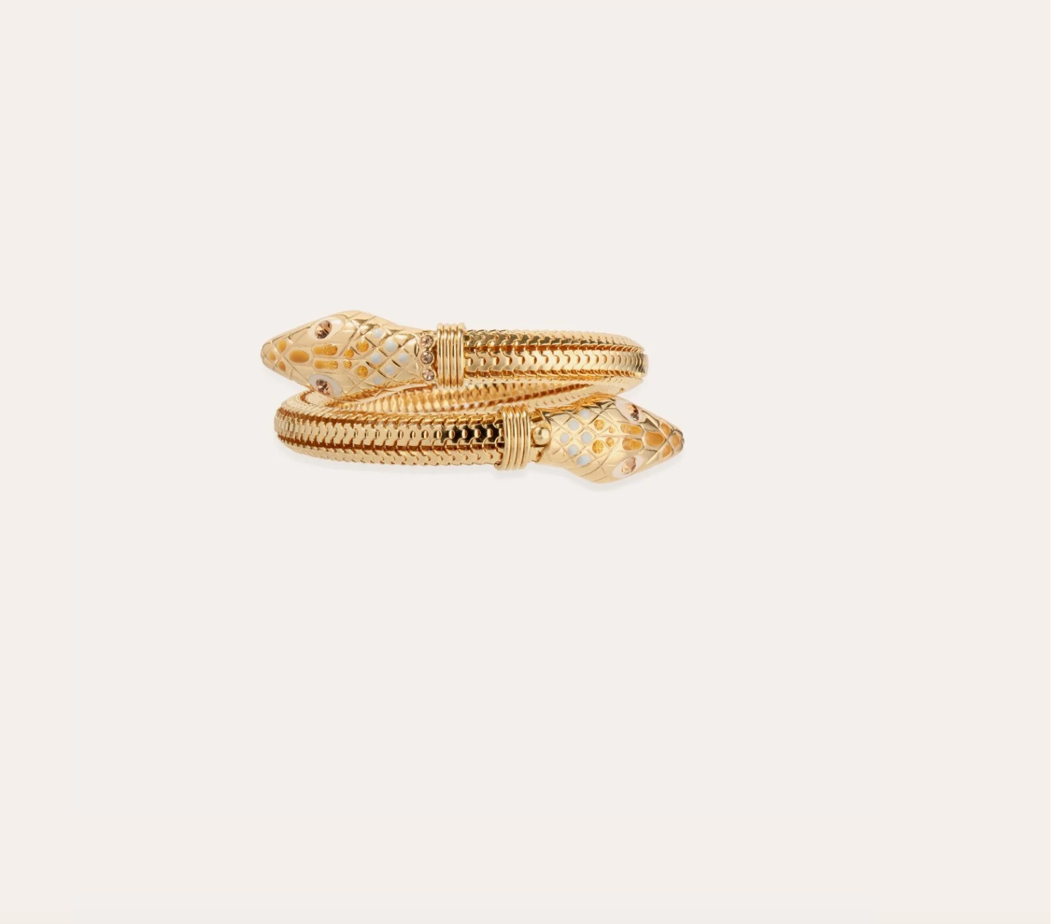 GAS BIJOUX - Bracelet COBRA émail métal doré à l'or fin