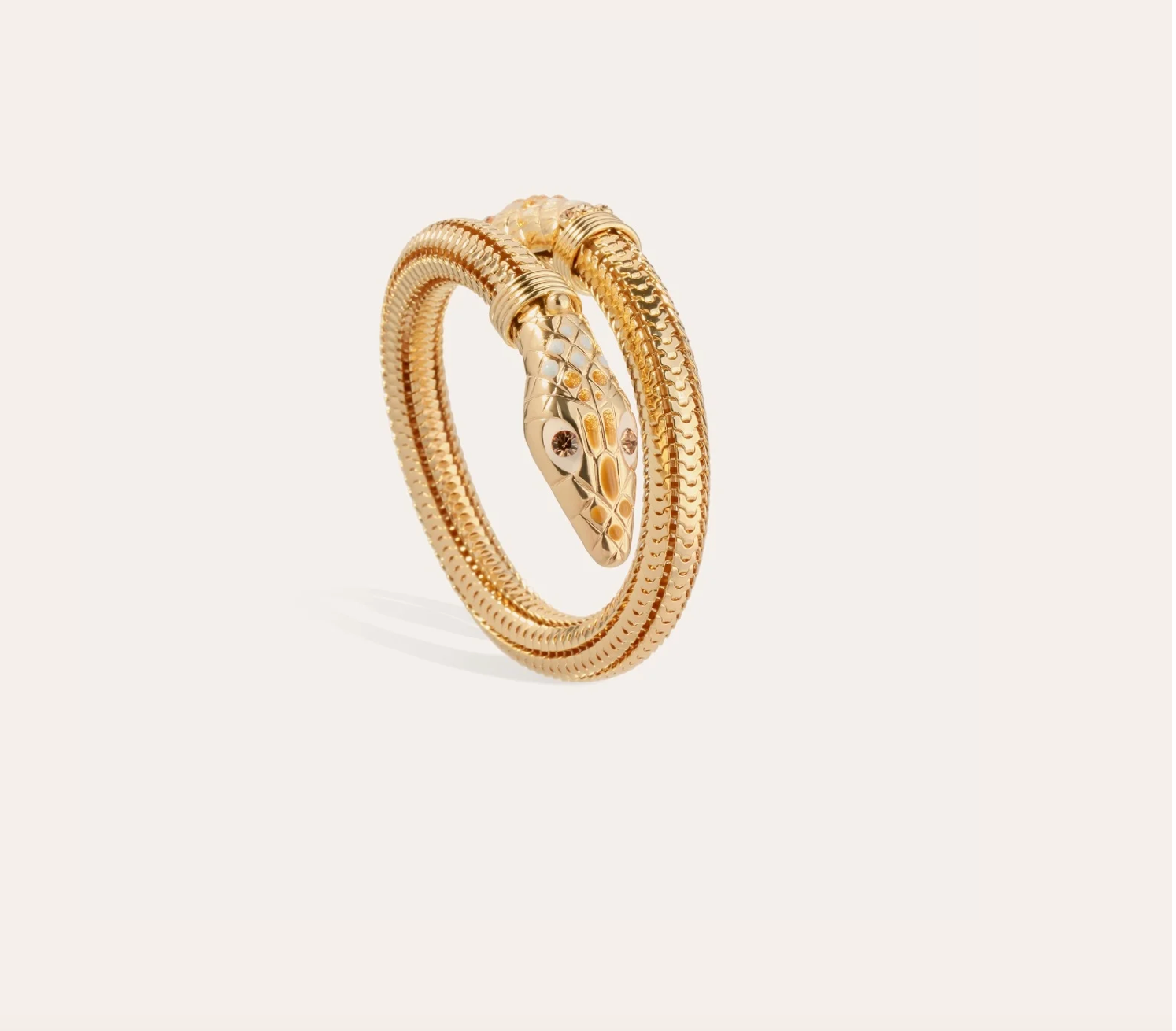 GAS BIJOUX - Bracelet COBRA émail métal doré à l'or fin