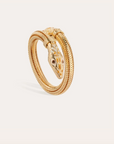 GAS BIJOUX - Bracelet COBRA émail métal doré à l'or fin