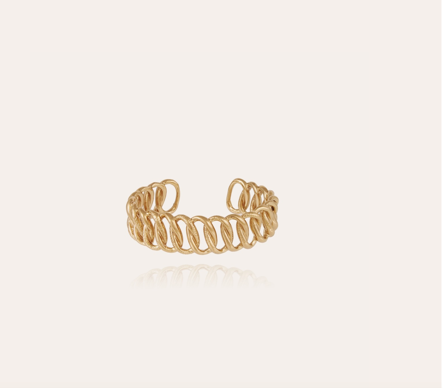 GAS BIJOUX - Bracelet BRONX petit modèle doré à l'or fin