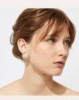 GAS BIJOUX - Boucles d'oreilles LEONIE dorée à l'or fin