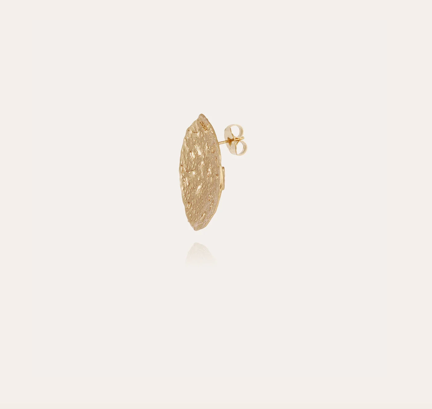 GAS BIJOUX - Boucles d'oreilles ECLIPSE MOON dorée à l'or fin