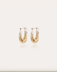 GAS BIJOUX - Boucles d'oreilles ECUME petit modèle bicolore dorées bicolore