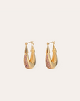 GAS BIJOUX - Boucles d'oreilles ECUME petit modèle dorée à l'or fin - Améthyste - Capsule les précieuses