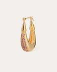 GAS BIJOUX - Boucles d'oreilles ECUME petit modèle dorée à l'or fin - Améthyste - Capsule les précieuses
