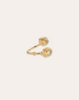 GAS BIJOUX - Bague duality SCARAMOUCHE dorée à l'or fin - Emeraude - Capsule les précieuses