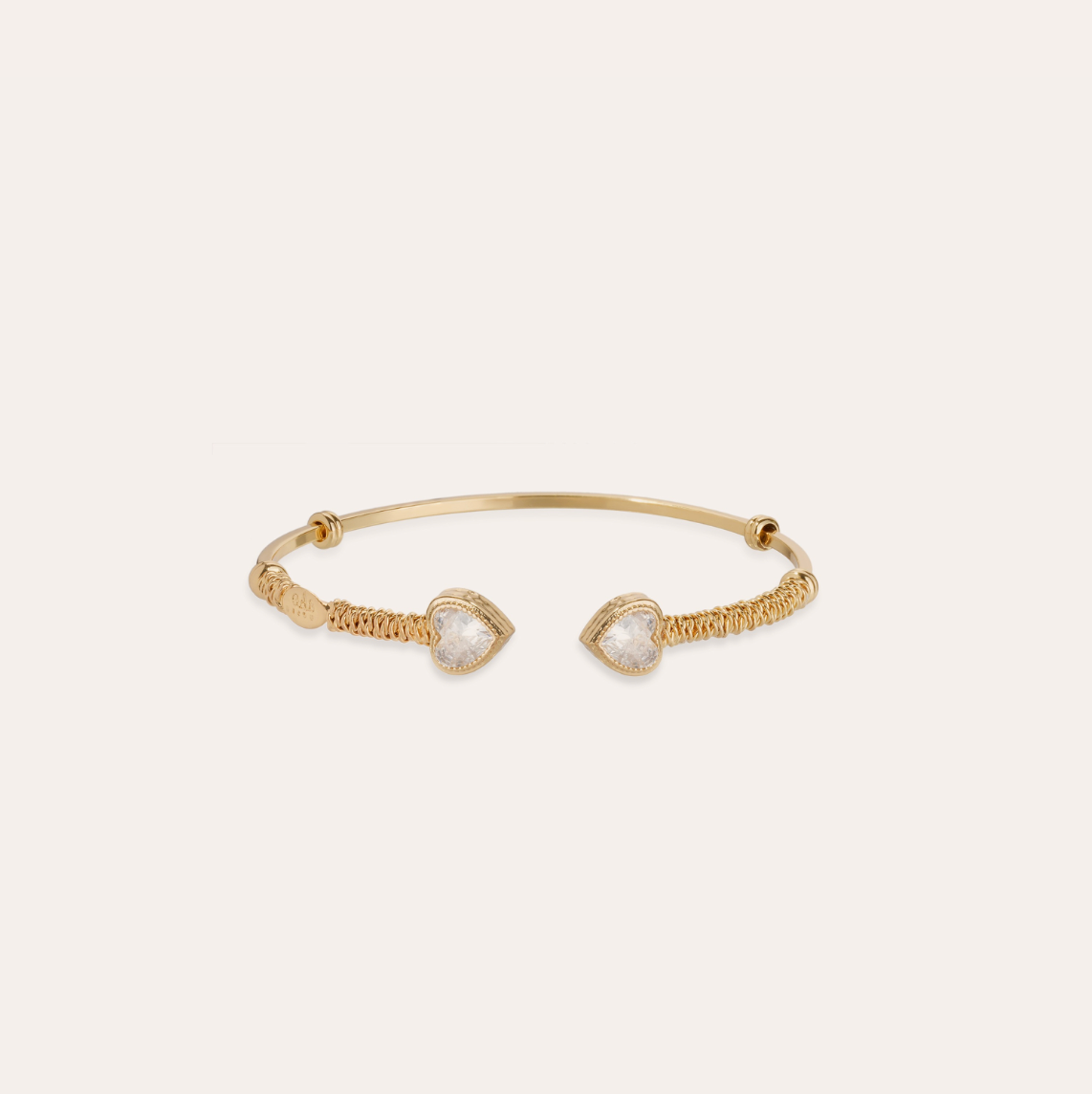 GAS BIJOUX - Bracelet Jonc DUALITY AMORE métal doré à l'or fin