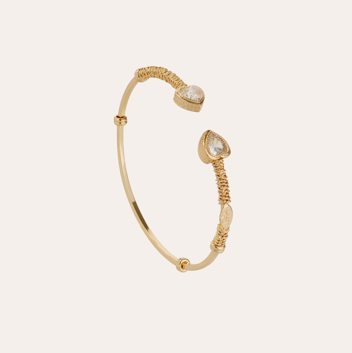 GAS BIJOUX - Bracelet Jonc DUALITY AMORE métal doré à l'or fin
