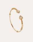 GAS BIJOUX - Bracelet Jonc DUALITY AMORE métal doré à l'or fin