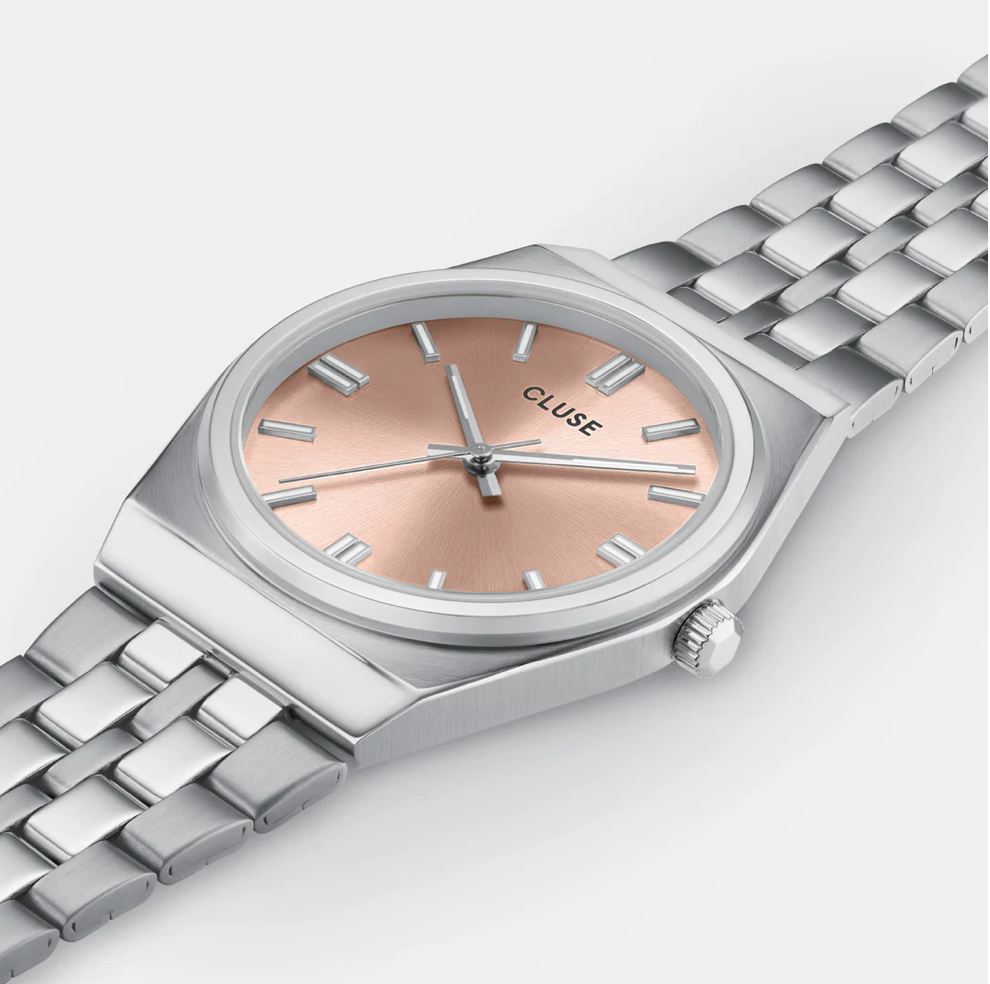 CLUSE - RETRO 70'S Montre CW35101 argent/rose