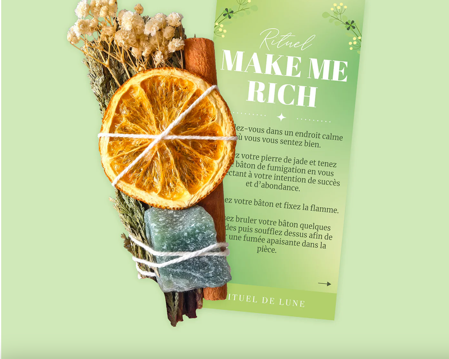 RITUEL DE LUNE - RITUEL DE FUMIGATION : MAKE ME RICH
