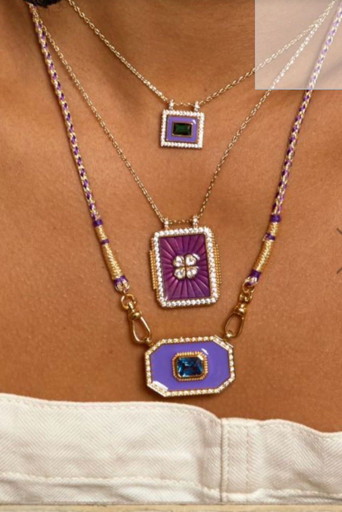 MYA BAY - Collier - PURPLE YUCATAN