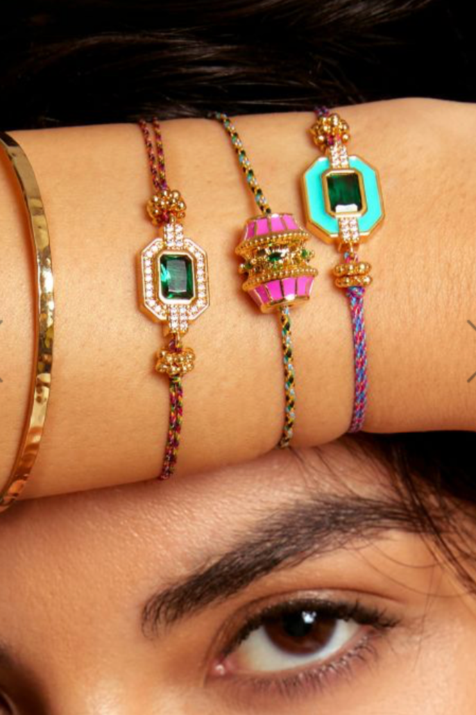 MYA BAY - BRACELET - GREEN SHINY ART DECO