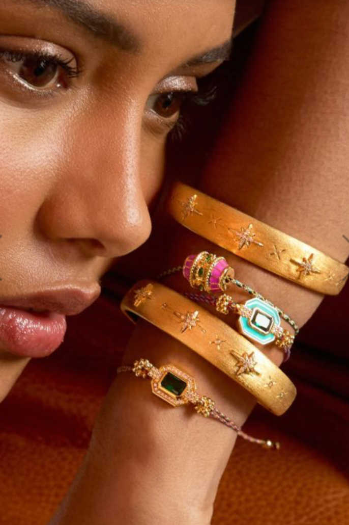 MYA BAY - BRACELET - GREEN SHINY ART DECO