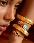 MYA BAY - BRACELET - GREEN SHINY ART DECO
