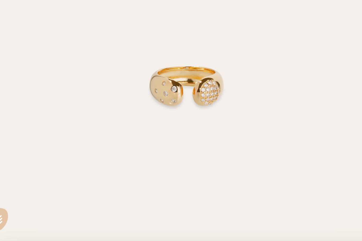GAS BIJOUX - Bague SAINT GERMAIN STRASS DORÉ à l'or fin