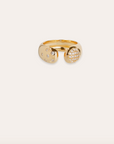 GAS BIJOUX - Bague SAINT GERMAIN STRASS DORÉ à l'or fin