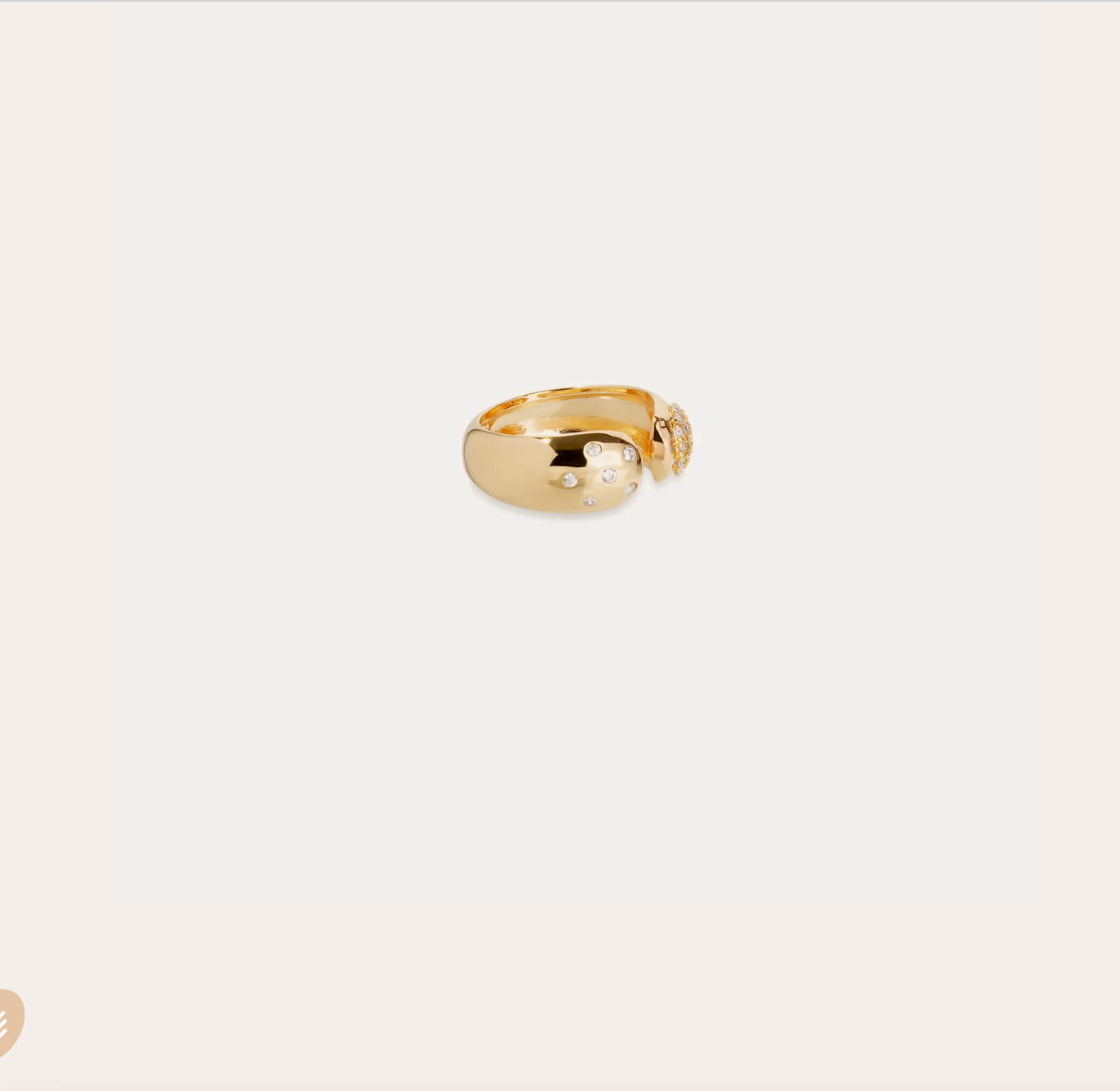 GAS BIJOUX - Bague SAINT GERMAIN STRASS DORÉ à l'or fin