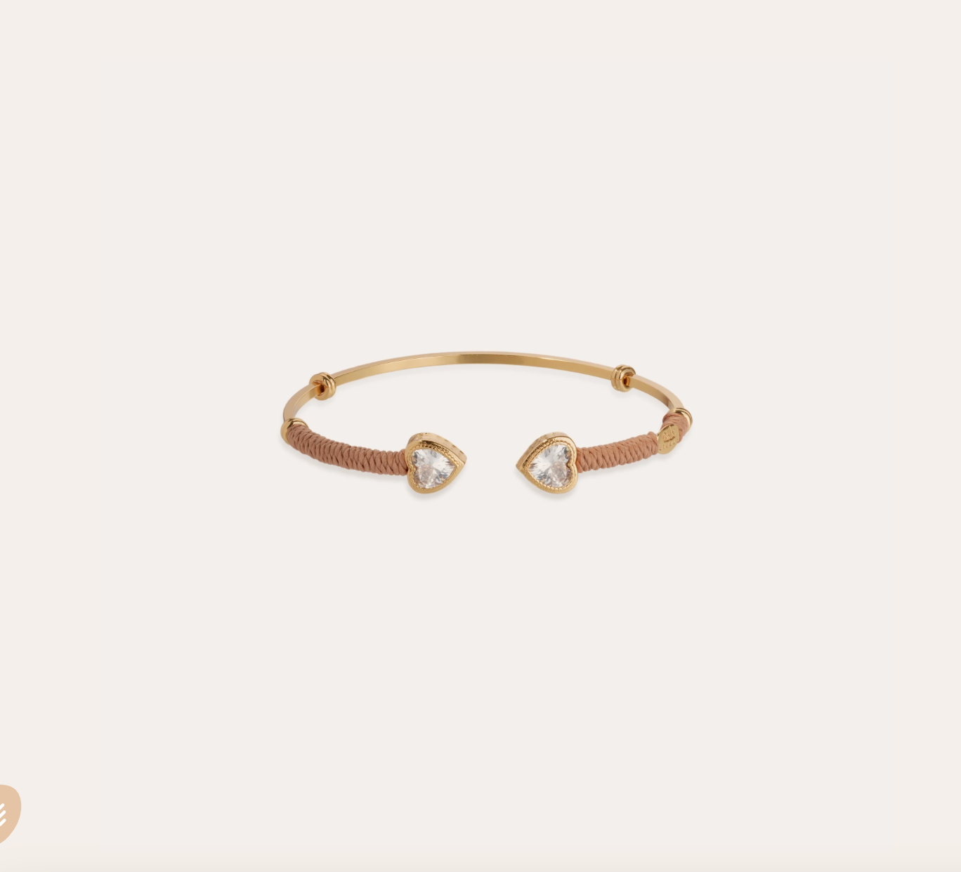 GAS BIJOUX - Bracelet jonc DUALITY AMORE DORÉ CAMEL métal doré à l'or fin
