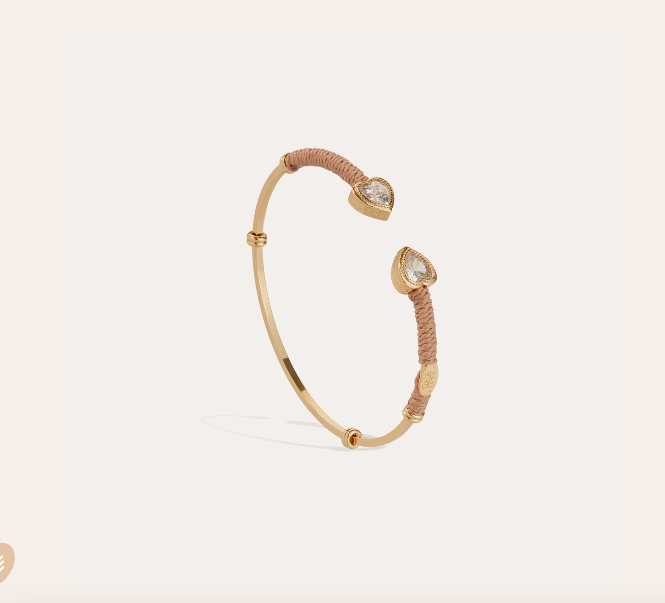 GAS BIJOUX - Bracelet jonc DUALITY AMORE DORÉ CAMEL métal doré à l'or fin