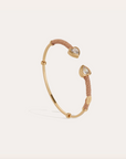 GAS BIJOUX - Bracelet jonc DUALITY AMORE DORÉ CAMEL métal doré à l'or fin