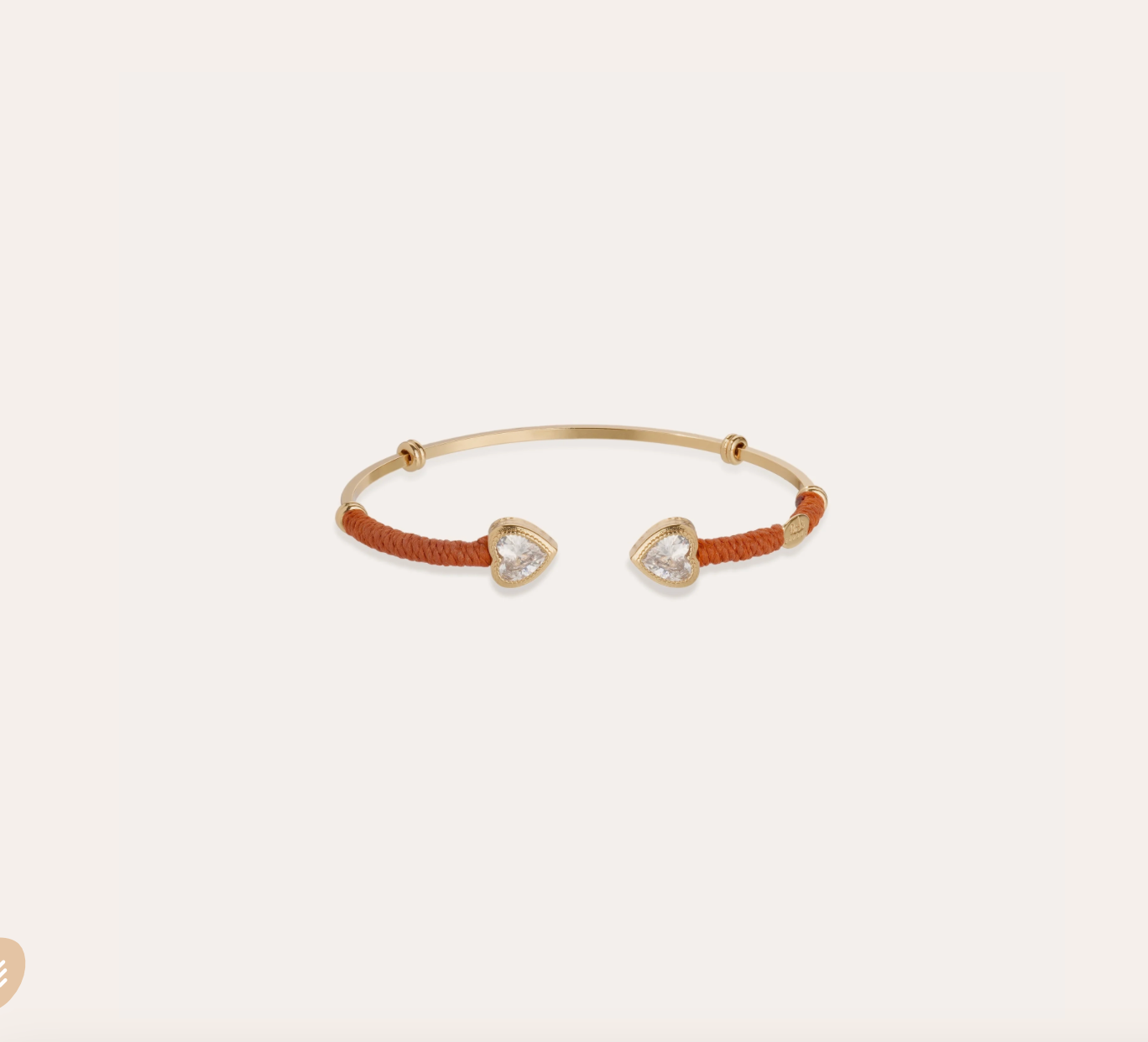 GAS BIJOUX - Bracelet jonc DUALITY AMORE doré rouge métal doré à l'or fin