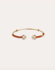 GAS BIJOUX - Bracelet jonc DUALITY AMORE doré rouge métal doré à l'or fin