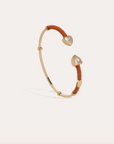 GAS BIJOUX - Bracelet jonc DUALITY AMORE doré rouge métal doré à l'or fin