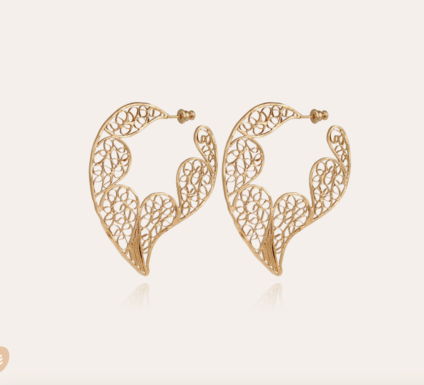 GAS BIJOUX -Boucles d'oreilles PAULE dorées à l'or fin
