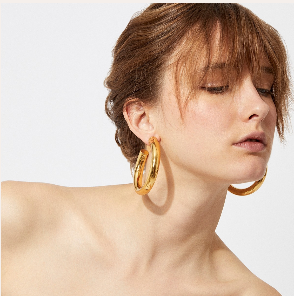 GAS BIJOUX - Boucles d'oreilles créoles TURNER grand modèle dorées à l'or fin