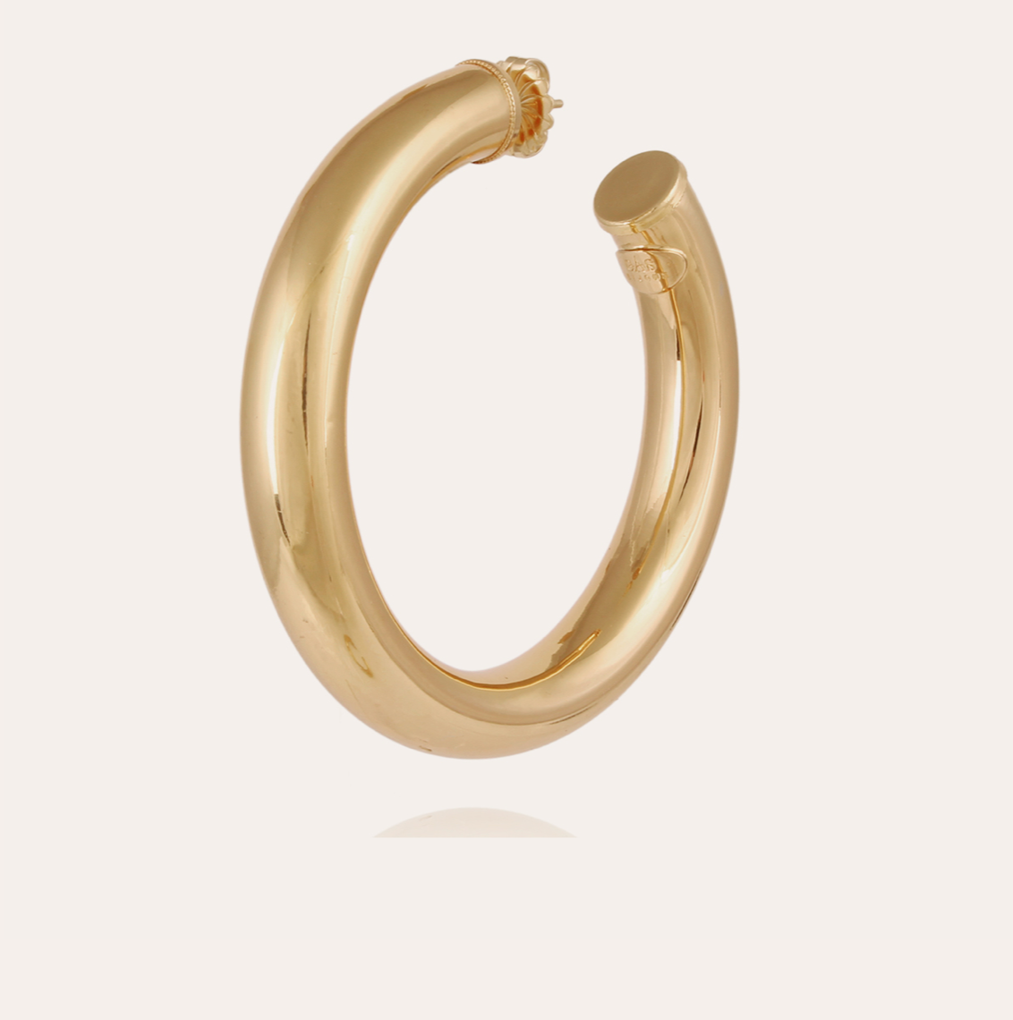 GAS BIJOUX - Boucles d'oreilles créoles TURNER grand modèle dorées à l'or fin