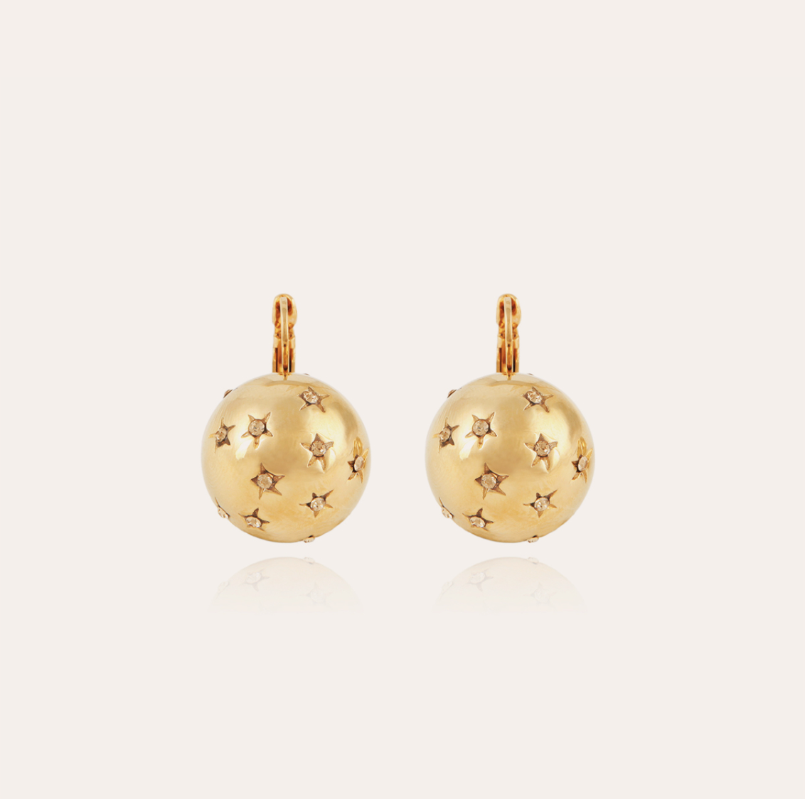 GAS BIJOUX - Boucles d'oreilles COMETE grand modèle dorées à l'or fin