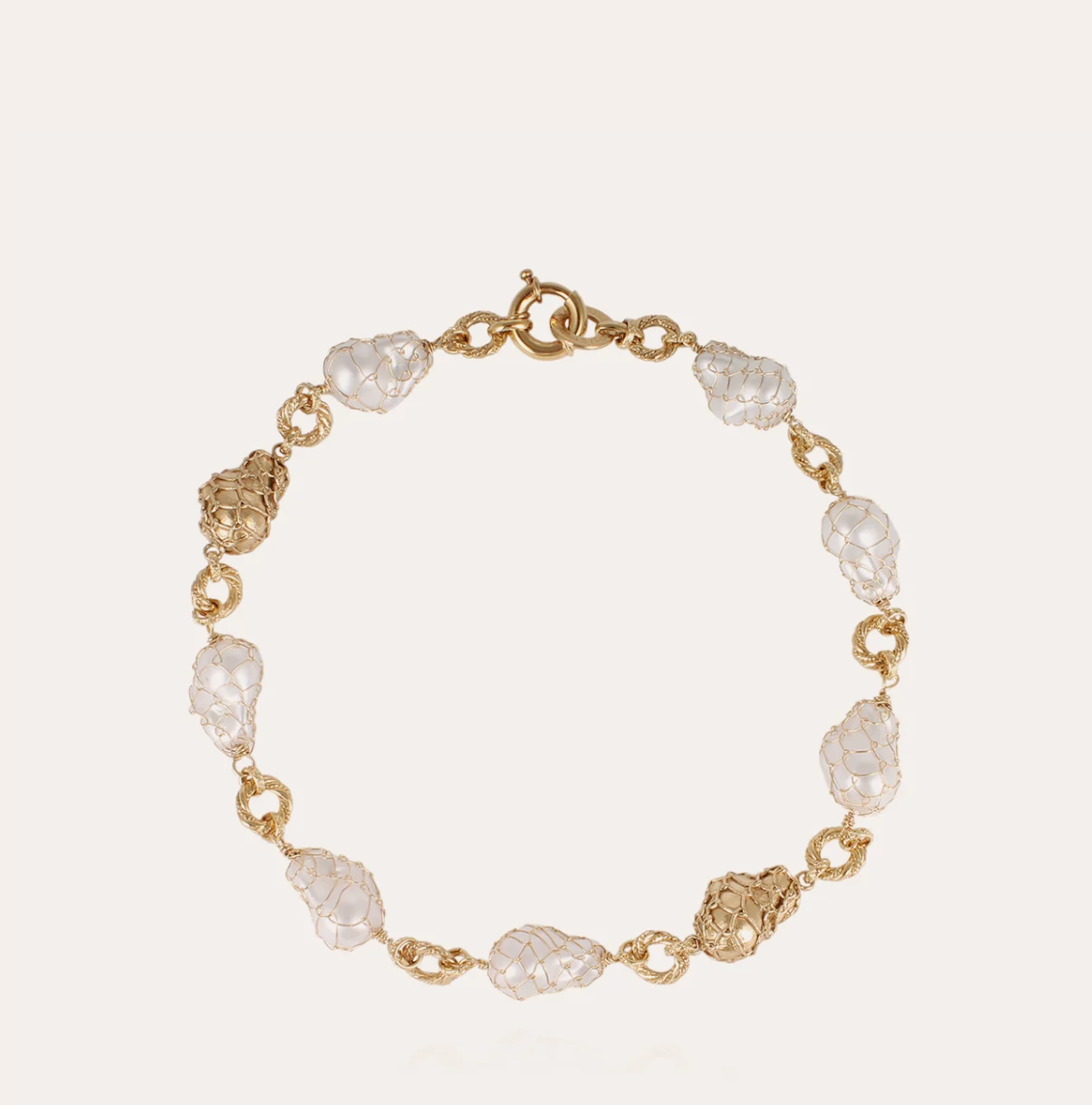 GAS BIJOUX - Collier RAINBOW BIWA doré à l' or fin