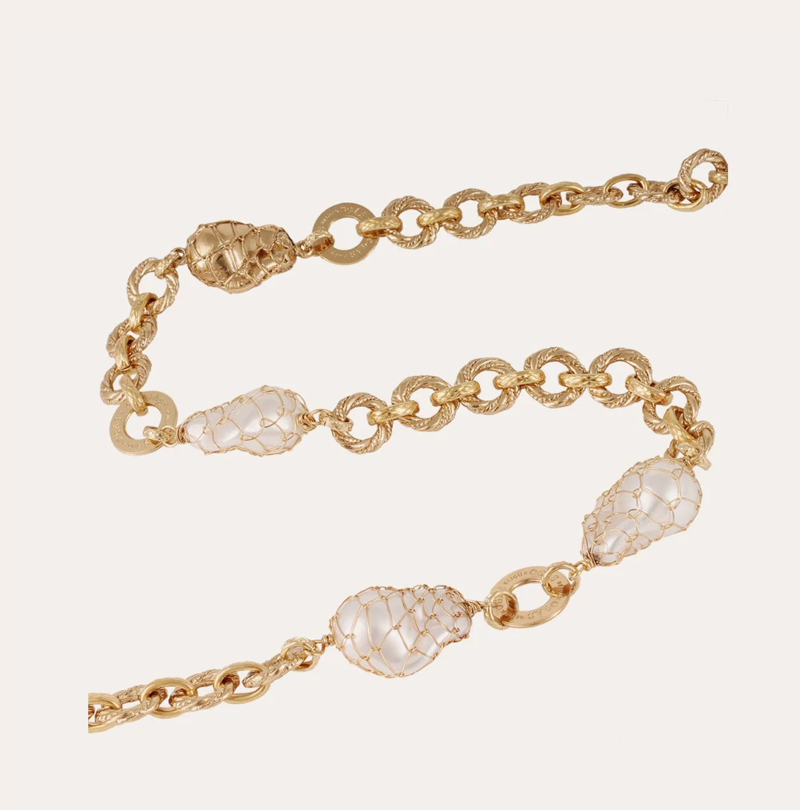 GAS BIJOUX - Collier RAINBOW BIWA doré à l' or fin